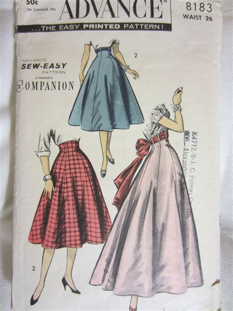 vintage skirt sewing patterns|high waisted skirt pattern 1980s.